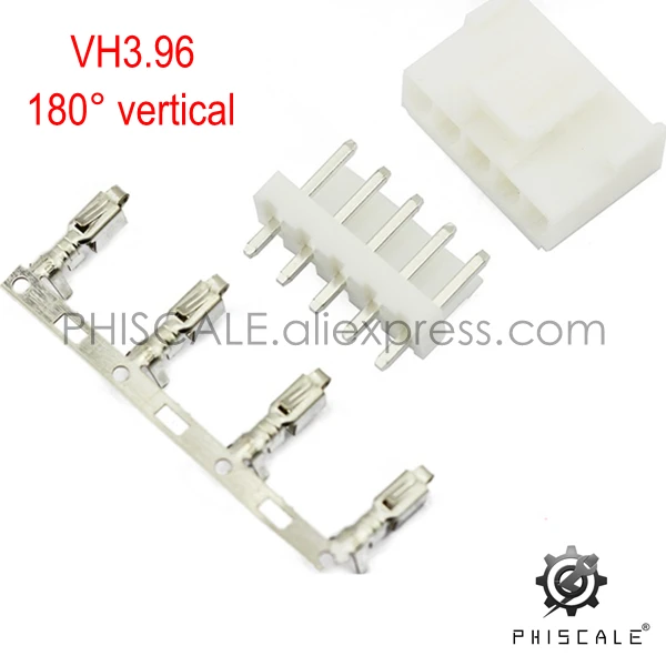 PHISCALE VH3.96 2-12Pin 3,96 мм 20 комплектов прямой/изогнутый контактный разъем комплект штыревой разъем+ вертикальный/прямоугольный разъем корпус+ терминал