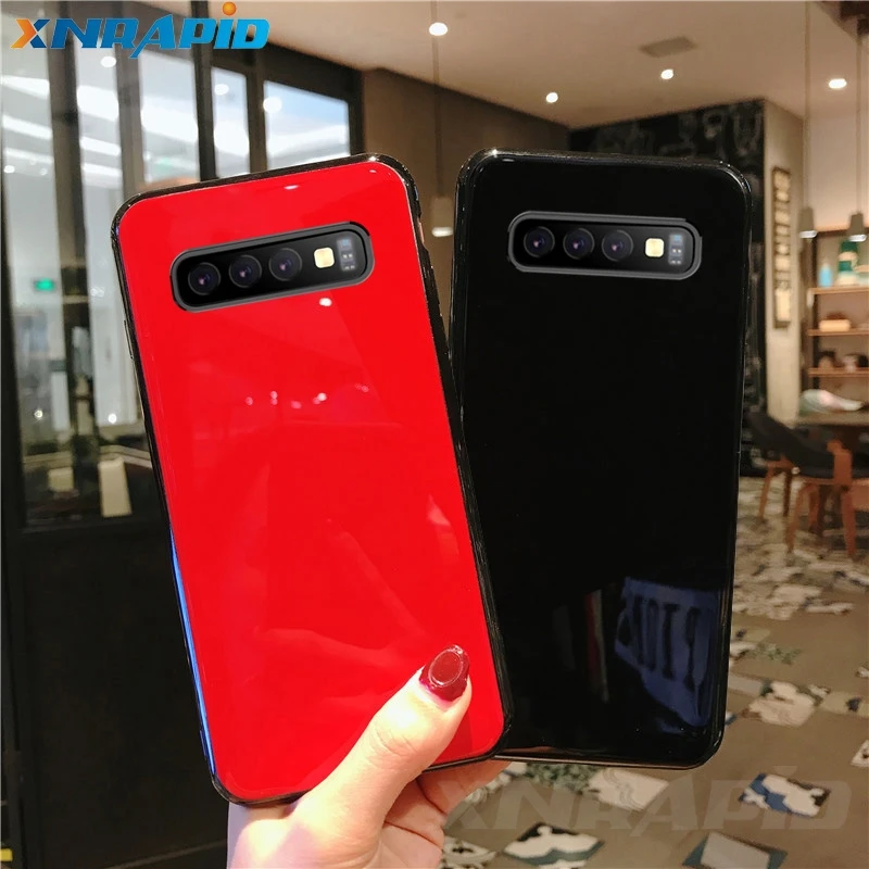 

for Samsung Galaxy S10 Plus S10 Lite S10e black and red reflective phone case