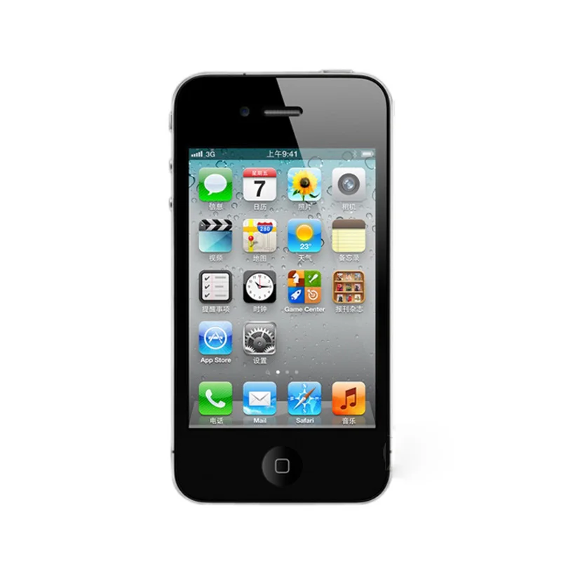 Б/у 16GB Apple Iphone 4S сотовый телефон A5 двухъядерный 512MB хранения 8MP камера gps 3,5 ''сенсорный экран