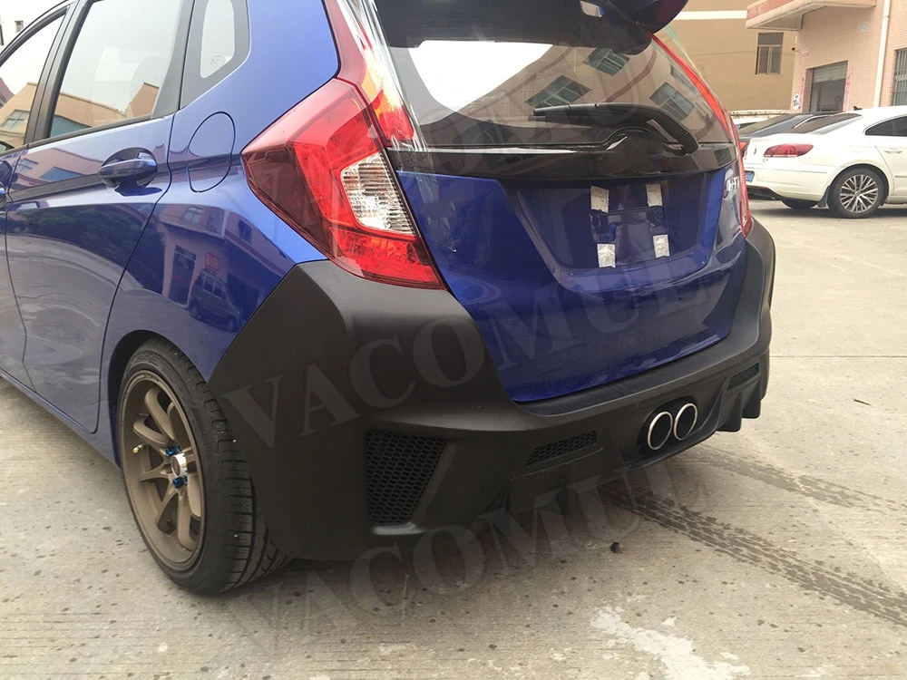 PP материал наборы тела задний бампер спойлер диффузор для Honda FIT 2014 2015 2016 2017