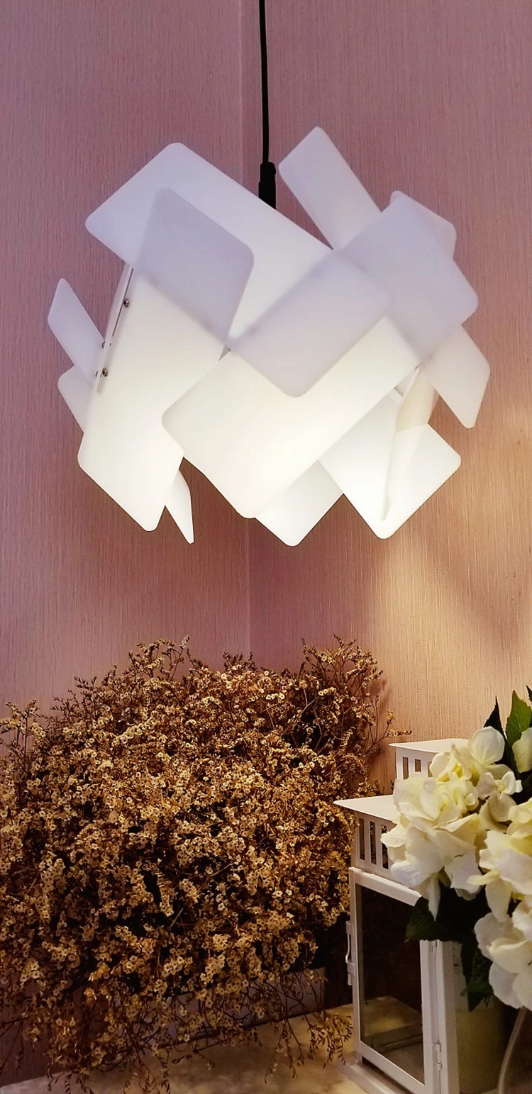 LuKLoy Nordic Modern Pendant Light Acrylic Piles Hanging Lamp Bedside Dining Table Pendant Lamp Loft Suspension Lighting Fixture (19)