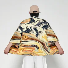Японский стиль Самурайское кимоно Haori для мужчин и женщин кардиган китайский дракон Традиционная японская одежда азиатская одежда Yukata Hombre