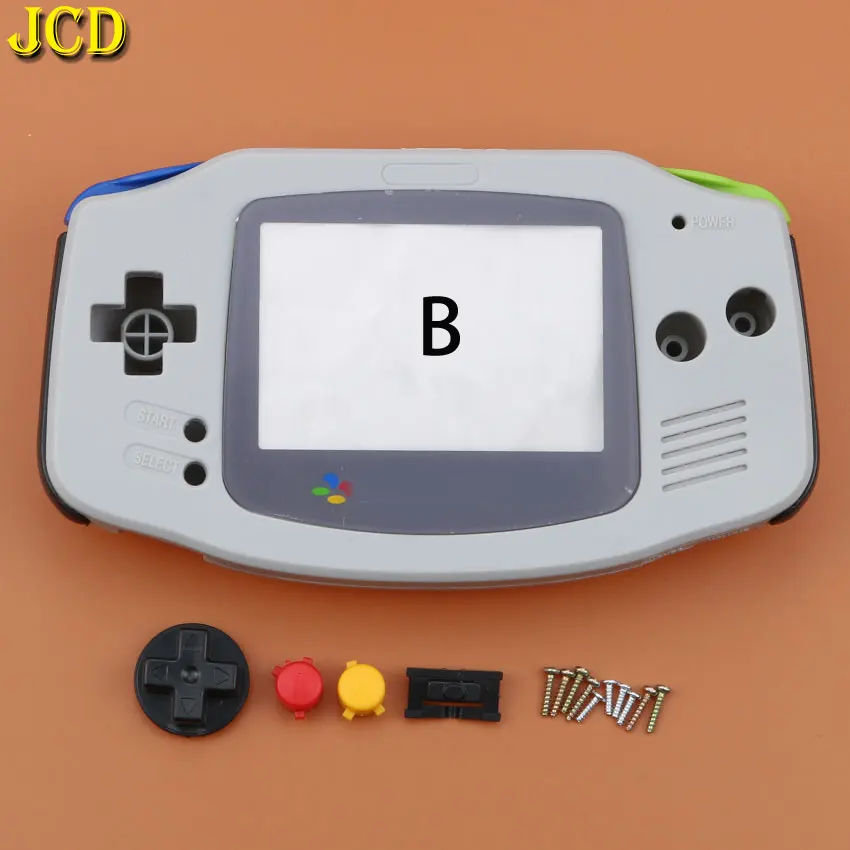 JCD 1 шт. полный комплект корпус Оболочка Чехол+ защита для экрана+ наклейка для Gameboy Advance Игровая приставка GBA