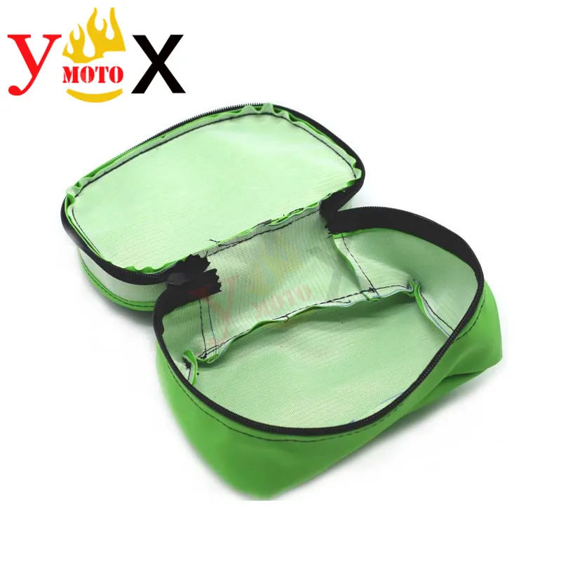 Off Road Motorcycle Tool Bag Tail Kit Storage PU For Kawasaki