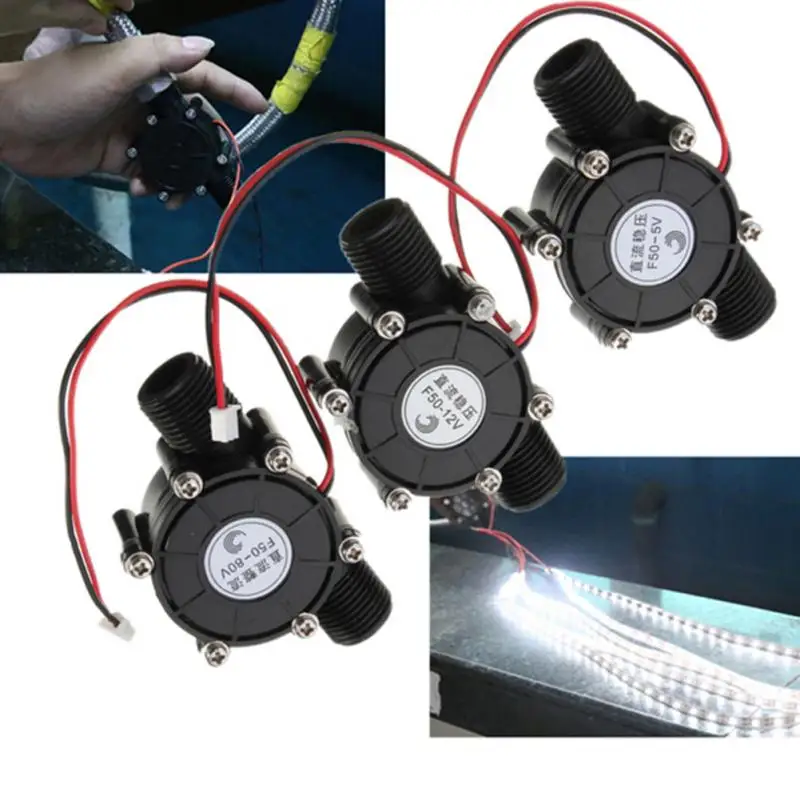 

new DC 80V/12V/5V 10W DC Micro Hydro Generator Tap Water Flow Hydraulic DIY high power flow generator motor #20