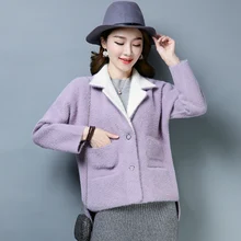 4 цвета брендовая куртка осенне-зимнее пальто женское короткое пальто плотный модный разноцветный отворот куртка однобортное пальто с карманами для женщин