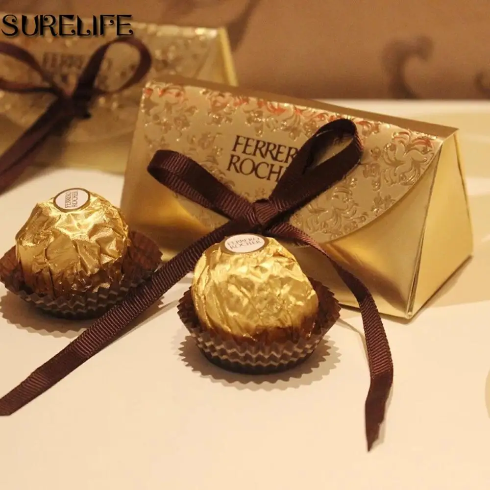 20/50/100 шт Свадебные сувениры и подарки Baby Shower Бумага коробка конфет Ferrero Rocher коробки, свадебные сувениры приятные подарки сумки домашних животных