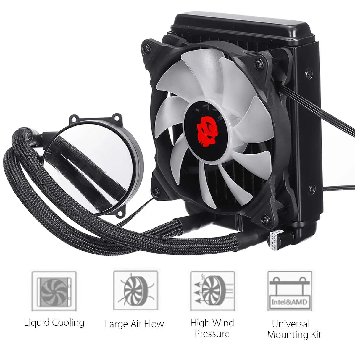 

Computer PC Case RGB Water Cooling CPU Cooler Fan Water Cooler Heatsink Integrated Water Cooling Radiator for Intel/AMD Support