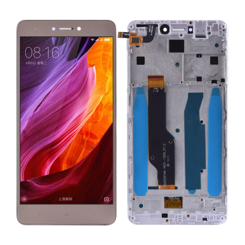 Для Xiaomi Redmi Note 4X ЖК-дисплей сенсорный экран с рамкой дигитайзер в сборе с бесплатными инструментами для ремонта - Цвет: Gold With Frame