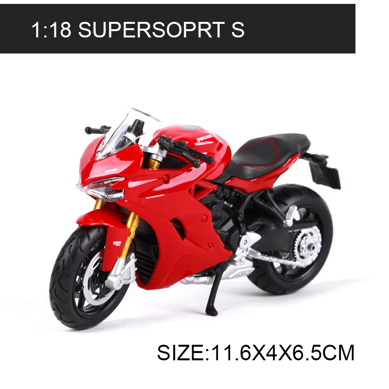 Модели мотоциклов Maisto 1:18 Ducati Supersport S красная литая пластиковая миниатюрная