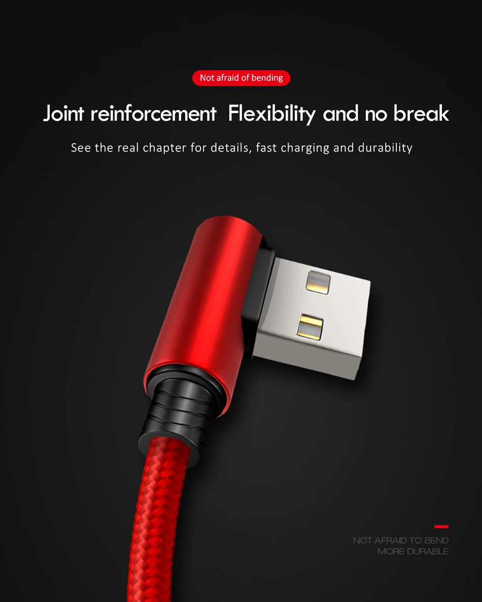  Elbow 3 in 1 Micro USB Type-C Lighting Charger Cable 8 Pin For iPhone X 7 8 Plus For Sony Samsung Long Charge Cables 1 (12)
