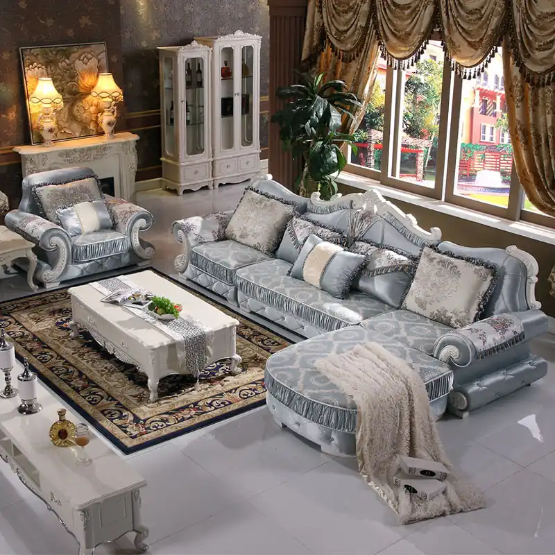 Living Room European Sectional Sofa Set In High Quality Fabric U03 Living Room European Sectional Sofa Set
