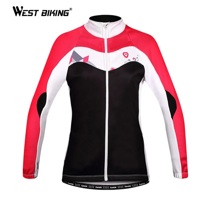 

WEST BIKING Cycling Clothing Windproof Thermal Fleece Women Jacket Sport Ropa Ciclismo Bike Bicycle Cycling Jersey Winter