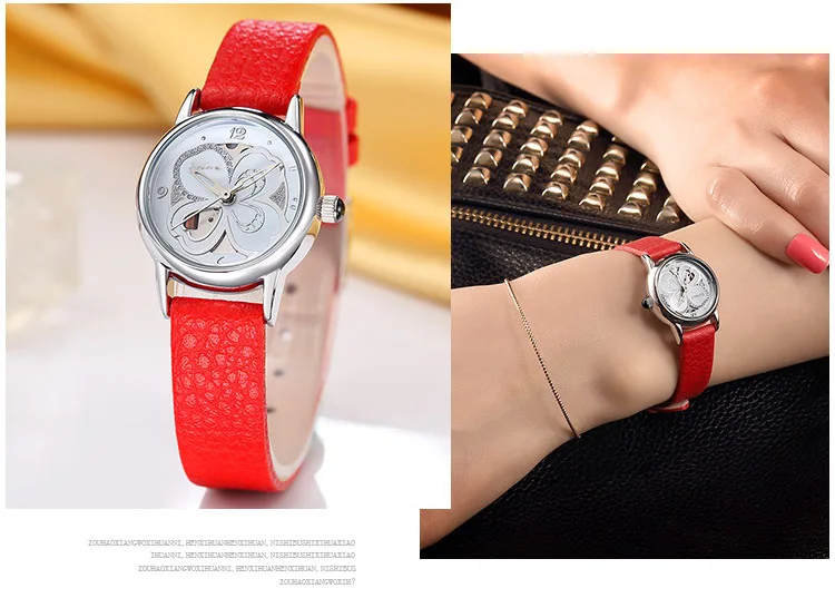 Relojes Mujer женские золотые часы браслет кожаные пара Montres Femmes модные 30 м