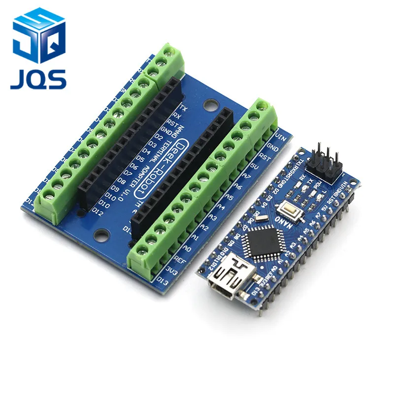 

NANO V3.0 3.0 Controller Terminal Adapter Expansion Board NANO IO Shield Simple Extension Plate For Arduino AVR ATMEGA328P