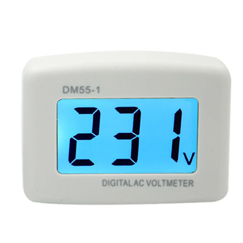 

NEW DM55-1 AC 80-300V Voltage Meter Plug Volt Meter LCD Digital display Voltmeter Testers 15%