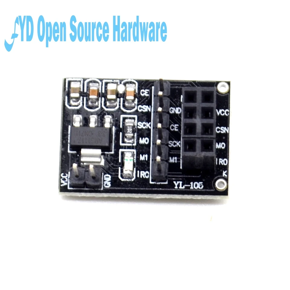 2Pcs Socket Adapter Plate Board 8Pin NRF24L01+WIRELESS Transceive Module vc