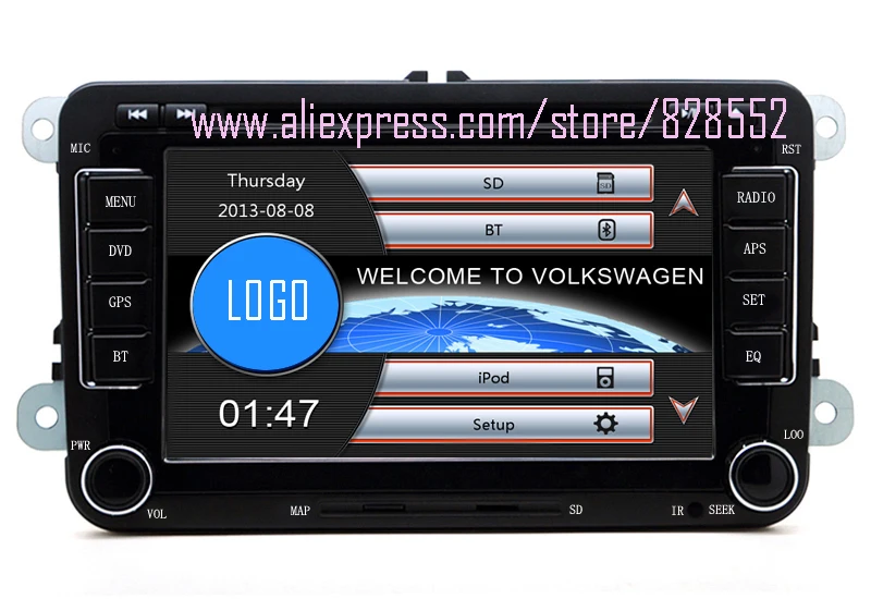 Best Factory Price Free Shipping Car DVD Player For VW/Volkswagen/Passat/POLO/GOLF/Skoda/Seat With 3G USB GPS BT IPOD FM RDS Free Map 0