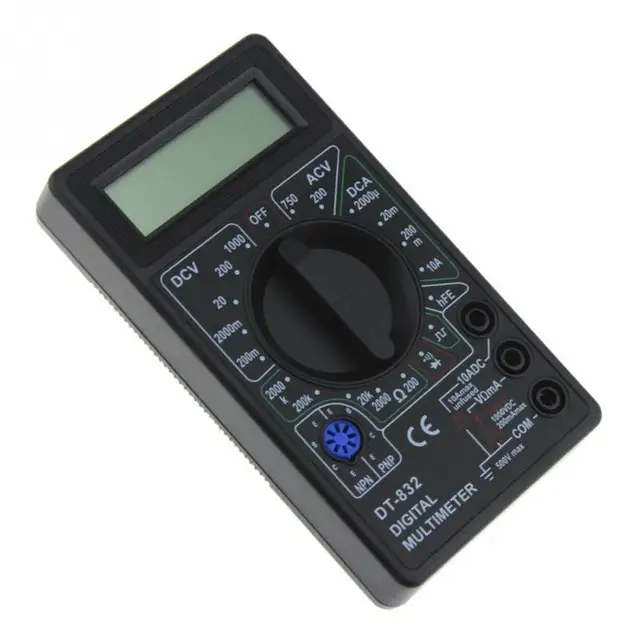 Professional DT832 Digital Multimeter LCD DC AC Voltmeter Ammeter Ohm Tester AC/DC Voltage Digital Ampere Meter Test
