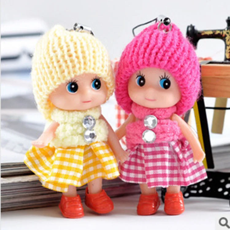 

Toys Soft Interactive Baby Plush Dolls Toy Key Chain Doll Keychain for Girls Key Ring Key Holder Mobile Phone Straps