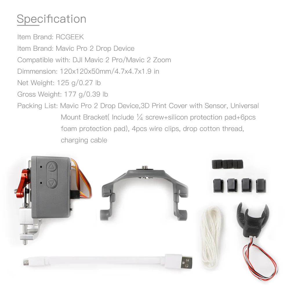 Mavic 2 Pro Аксессуары Метатель рыболовная приманка параболическая система сбрасывания воздуха модель для DJI MAVIC 2 Pro Zoom Drone