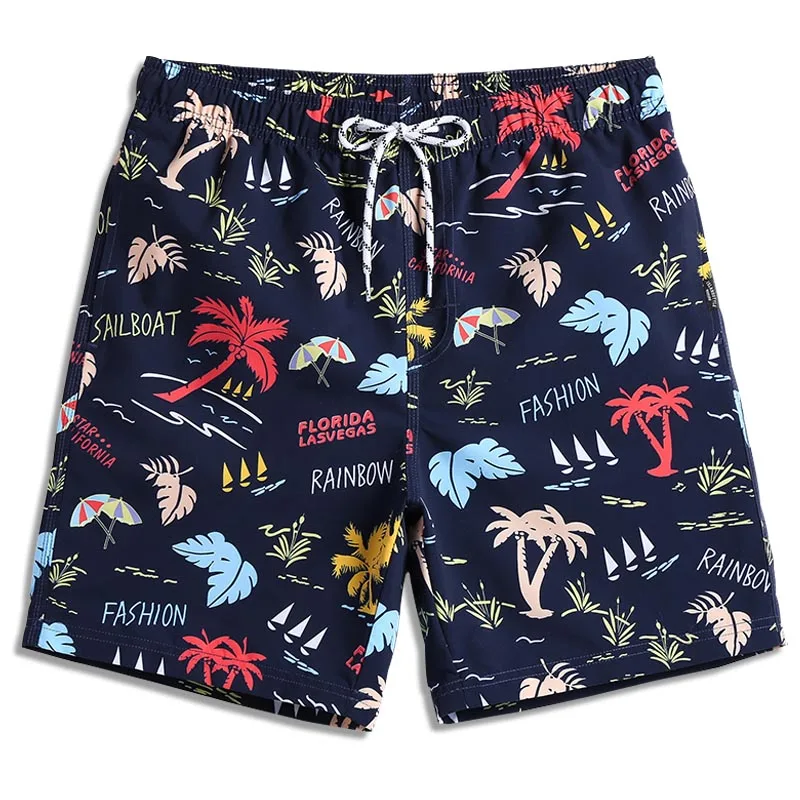 Пляжные мужские шорты с подкладкой, пляжные шорты для серфинга, бермуды, плавки, тренировочные шорты для бега, для путешествий, отдыха - Цвет: QMA440