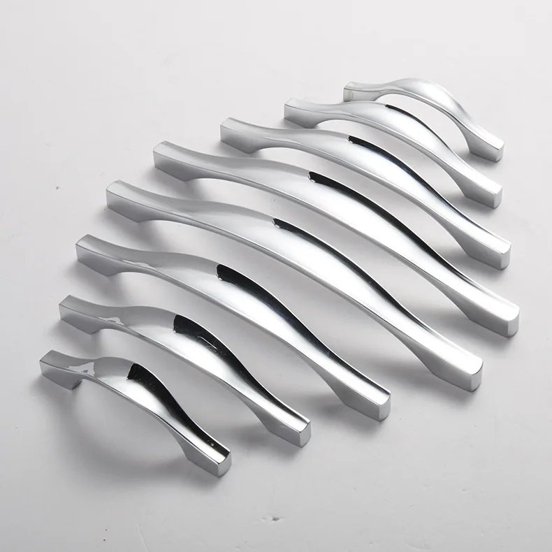 

Drawer pull hand modern ambry door modern simple double aperture small hand bright chromium furniture cabinet handles hand