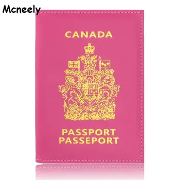 

Hot Canada Leather Case for Passport Protection Women Canada Passport Cover Travel Document Organizer for Passport High Quality