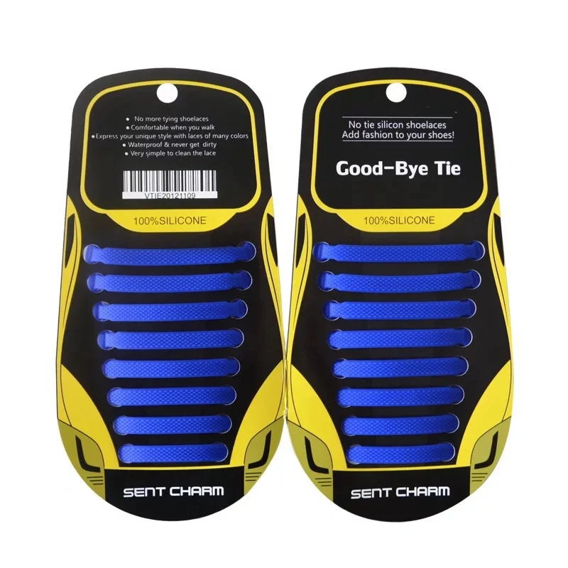 16 шт./лот эластичные шнурки силиконовые шнурки эластичные шнурки креативные ленивые силиконовые шнурки резиновый шнурок L12/L13 - Цвет: Royal blue