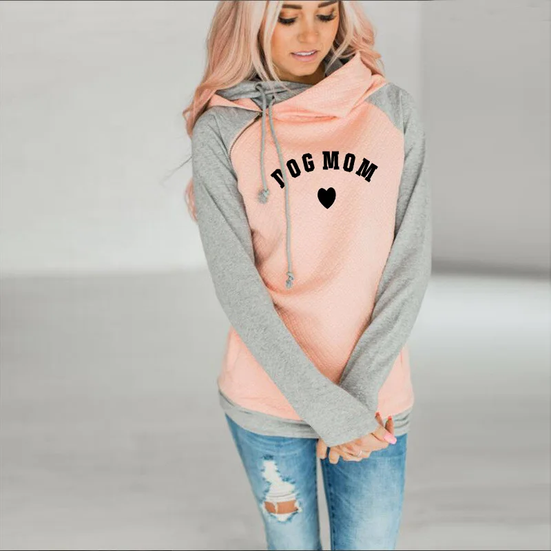 Осенне зимние модные толстовки с принтом Love Dog для мам Женская толстовка Kawaii