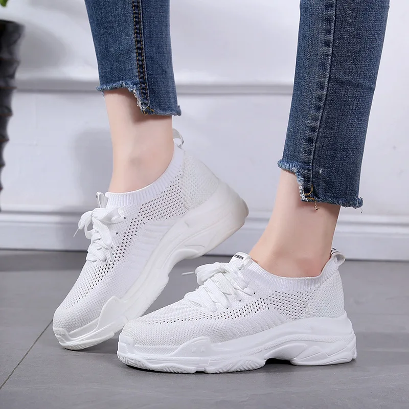 

Women Sneakers New Women Casual Shoes Fashion Women Vulcanize Shoes Female Lace Up High Leisure Footwears