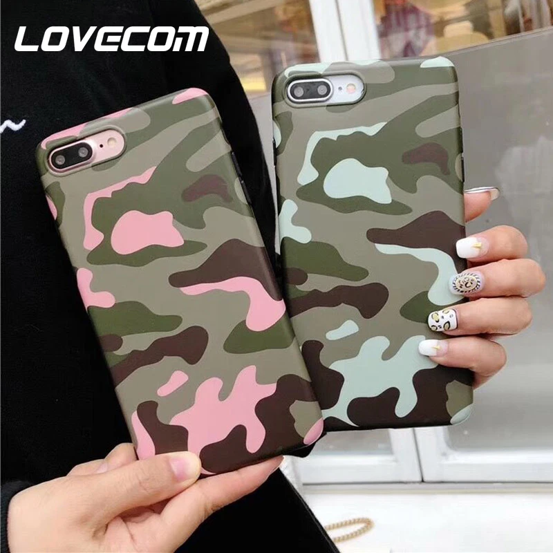 

LOVECOM Camouflage Pattern Phone Case For iphone X 8 7 6 6S Plus XS XS MAX XR Soft IMD Silicone Phone Cover Case