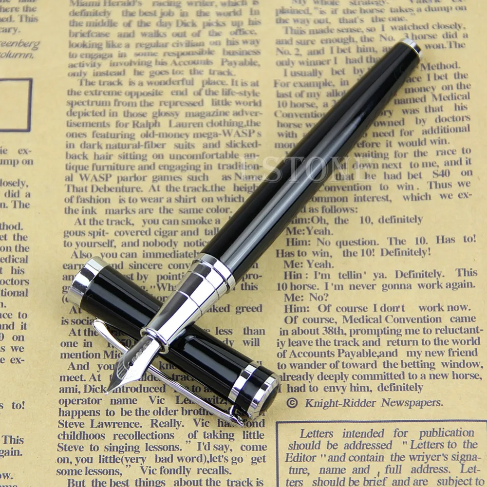 Высокое качество Профессиональный писательский BAOER 3035 черный перьевая ручка Средний Перьевая ручка