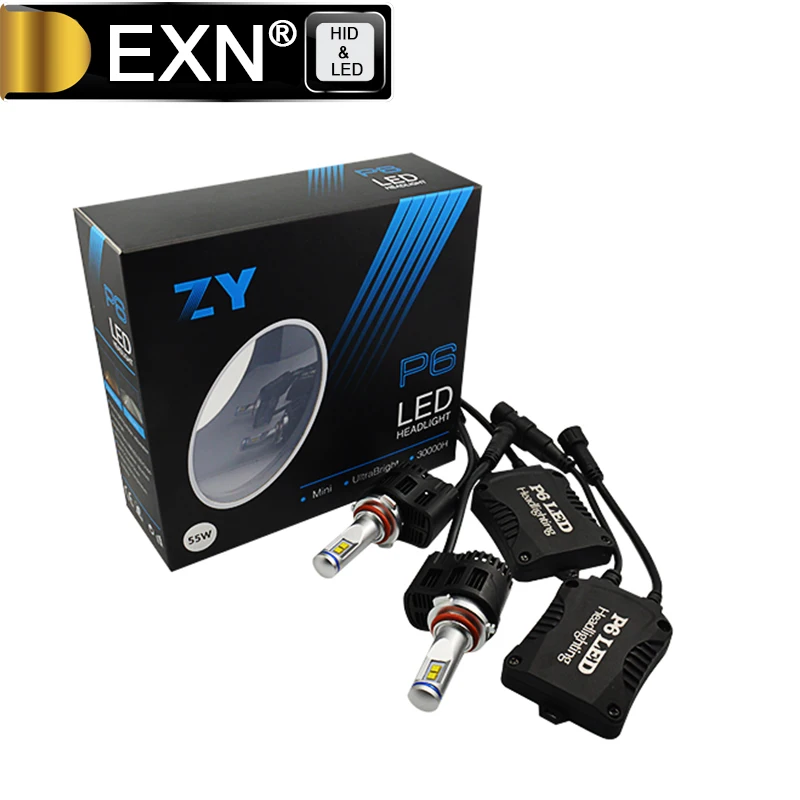 

P6 9006 High Quality 55W 5200LM LED Headlight Kit HB4 LED Headlight Conversion Kit Bulbs 9006 High Chips LED Bulb 6000K 5000K