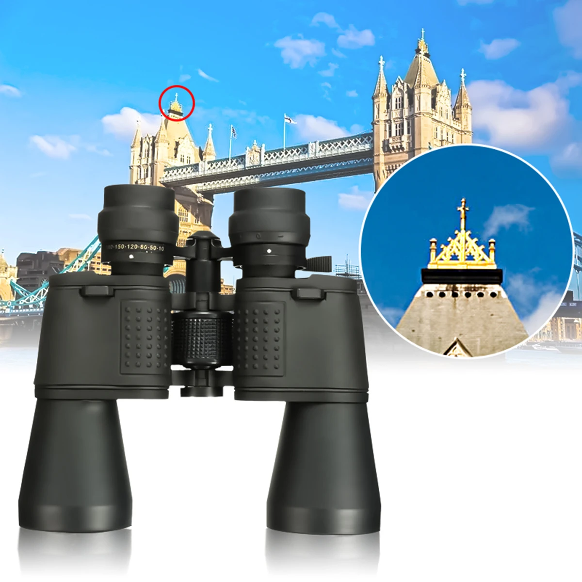 

10-180x100 HD Zoom Day & Night Vision Binocular Telescope Optical Objective Lens Adjust Eyepiece for Outdoor Hunting Watching