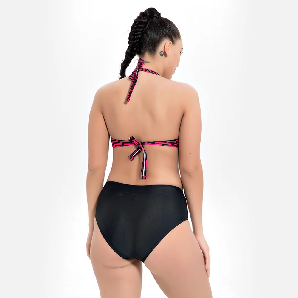 Сексуальные кружевные бикини для женщин, плюс размер, геометрический полосатый бюстгальтер с подкладкой, бикини, Раздельный купальник для тела, пляжная одежда, купальник