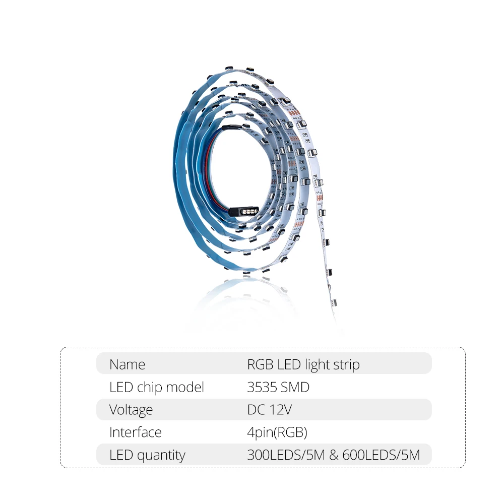 Миниатюрная светодиодная RGB лента с Bluetooth SMD 3535 60 120 светодиодов/м 0 5 м 1 2 3 4 Диодная