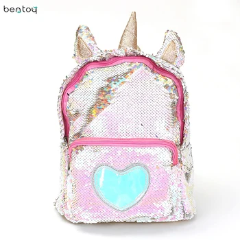 

Women Glitter Leather Backpack Cute Unicorn Mini Travel Children Sequins Shoulder Bag Back Pack Mochila Feminina Backpack Bags