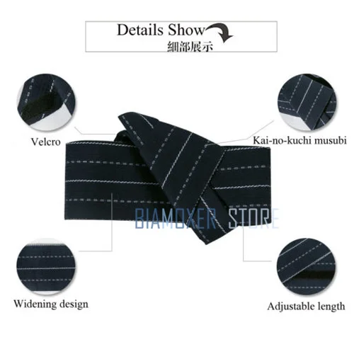 Japanese Kimono 17 colours Japanese Mens Kimono Yukata Stiff Kaku Obi Belt Easy Kai No Kuchi Musubi