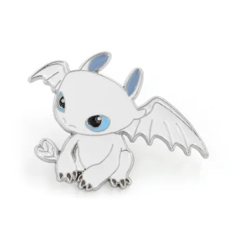 

10pcs How to train your dragon light fury toothless anime movie funny cosplay decorations Zinc Enamel Lapel Brooches Pins badges