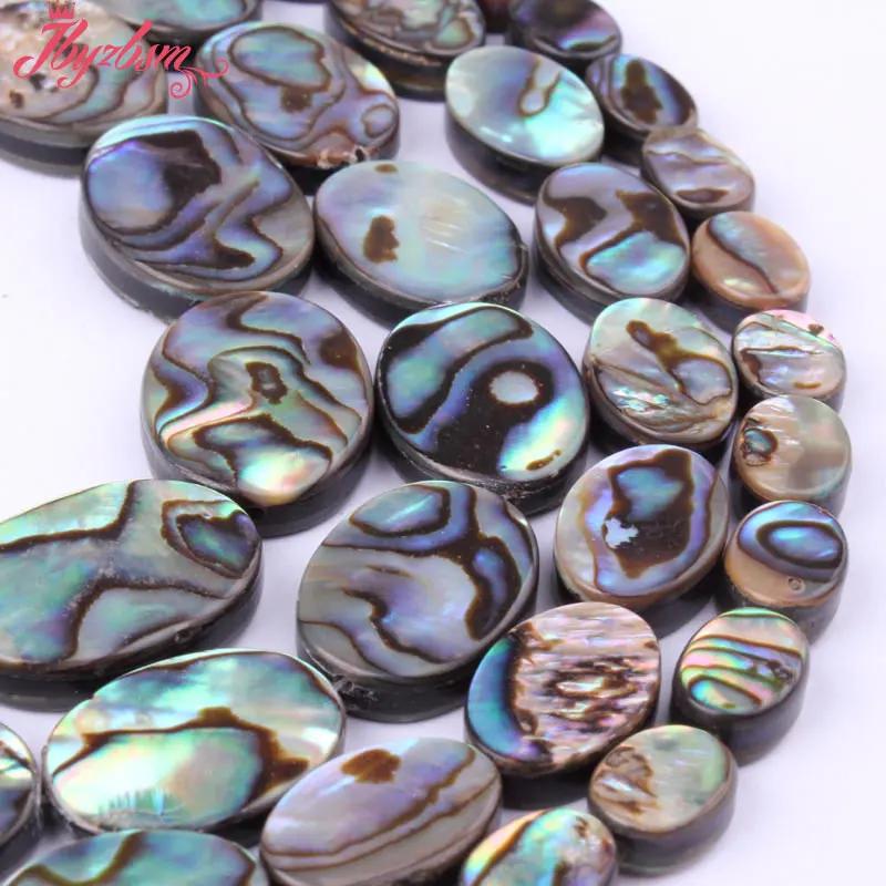 6x8,10x14 мм овальные многоцветные бусины в виде ракушки из камня Nautral, бусины для самостоятельного изготовления ожерелья, браслетов, ювелирных изделий, 15 дюймов