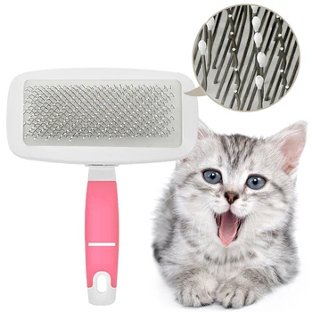 

Stainless Steel Needle Comb For Dog Cat Brush Dog Grooming Rake Comb Pet Hair Removal Brush Pet Supplies Beauty Tool Brosse Chat