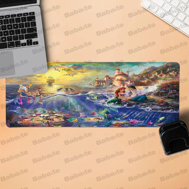  Babaite Non Slip PC little mermaid Customized laptop Gaming mouse pad rubber for cs dota 2 LOL gami