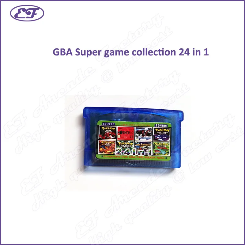 Бесплатная доставка Nintendo GBA супер игра коллекция 24 В 1 картридж Консоли Карты