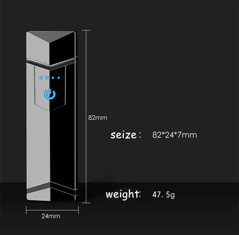 Зажигалки с отпечатком пальца, USB, зарядка, сигарета, для курения, Электрический подарок, металлическая зажигалка для друга, подарок на Рождество