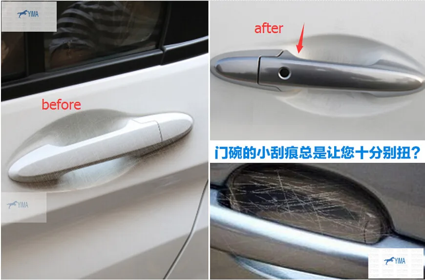 

For Honda CITY Grace Sedan 2014 2015 2016 ABS Side Door Handle Cover Trim / 2 model for choice