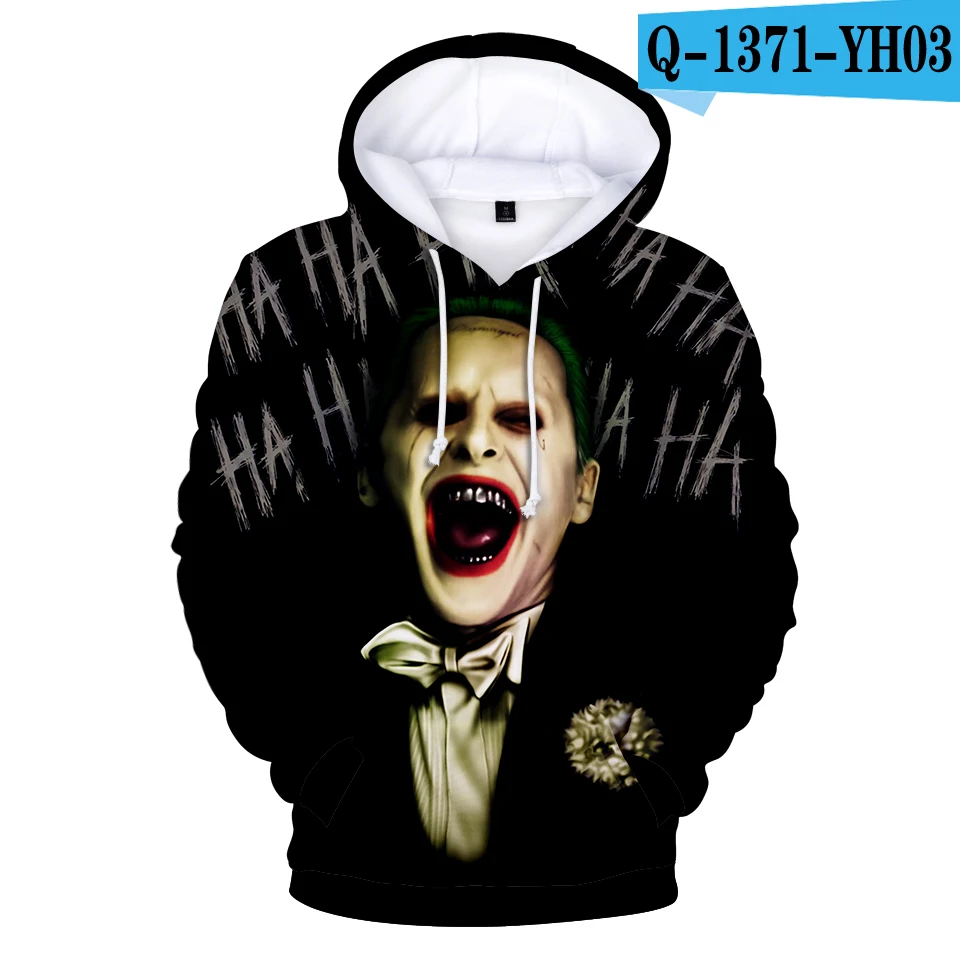 Темно-серый Haha joker толстовка с 3D принтом толстовки для мужчин и wo мужчин хип хоп забавные осенние уличные толстовки свитшот для пар - Цвет: Темно-серый