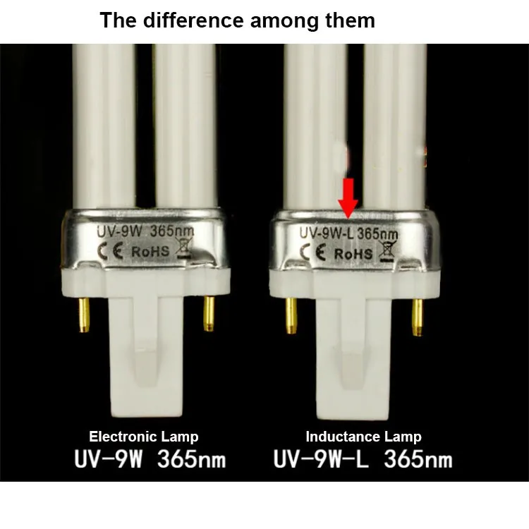 4 шт. 365nm U форма УФ лампа для ногтей сушилка светильник Замена подходит 9 Вт 36 Вт УФ художественный Гель-лак для ногтей отверждающий светильник
