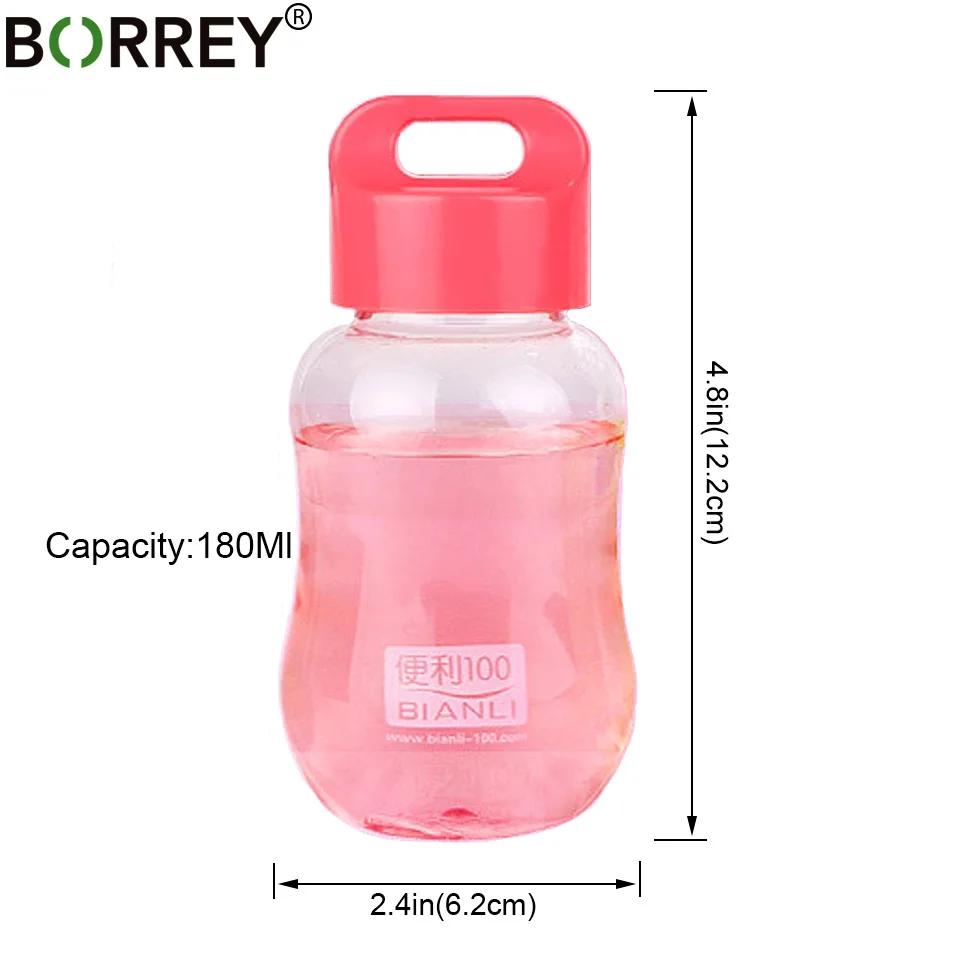 BORREY 180 мл пластиковая красочная бутылка для воды без бисфенола портативная школьная бутылка для воды для детей Милая мини-бутылка для воды