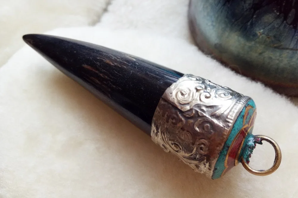 

Tibet yak bone Silver Pendant